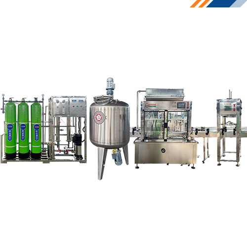 Industrial liquid soap mixing machine assembled in factory workshop
