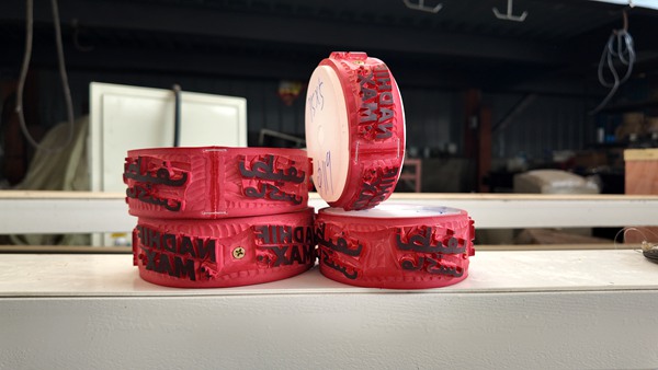 Red custom soap stamp mould with arabic brand logo for soap pressing machine