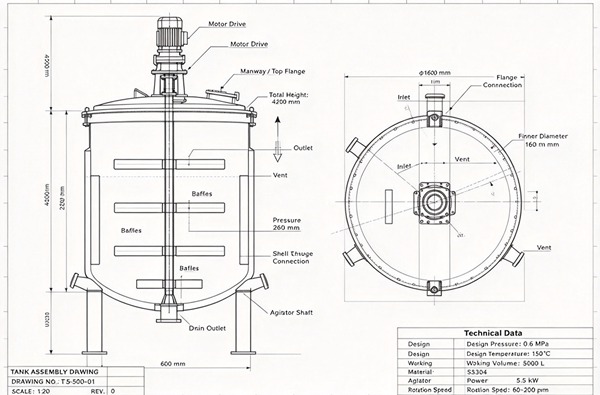 Customizable industrial reactor de tanque agitado for semi-automatic soap saponification process