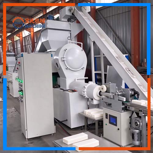 Línea de Producción de Jabón en Barra 800 kg/h - Planta Completa con Mezclador, Refinador, Molino, Extrusora y Cortadora