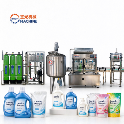10 Tons/Day Automatic Liquid Soap Making Machine Line - Complete Soap Manufacturing Equipment with Water Treatment, Mixing Tank, Filling & Capping Machine